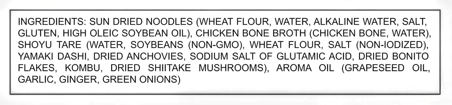 Shoyu ramen kit- Chicken based