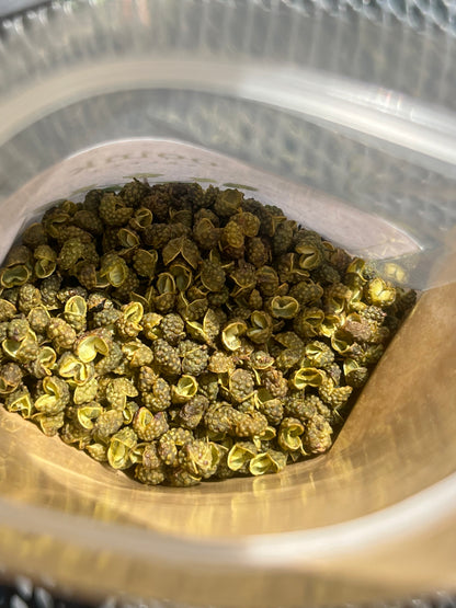 Green Sichuan Pepper 青花椒 (Qing Hua Jiao) Special Grade • Sichuan, China • 60g